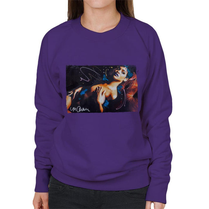Sidney Maurer Original Portrait Of Rihanna White Womens Sweatshirt - Womens Sweatshirt
