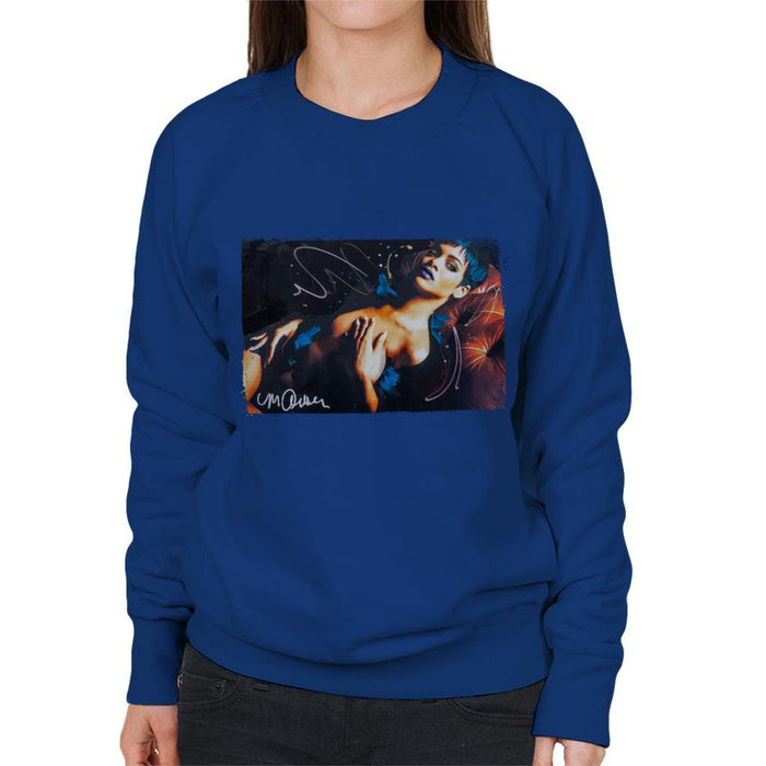 Sidney Maurer Original Portrait Of Rihanna White Womens Sweatshirt - Womens Sweatshirt