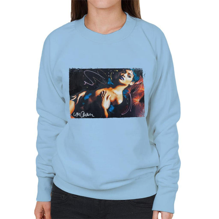 Sidney Maurer Original Portrait Of Rihanna White Womens Sweatshirt - Womens Sweatshirt