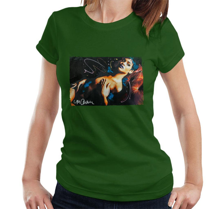 Sidney Maurer Original Portrait Of Rihanna White Womens T-Shirt - Womens T-Shirt