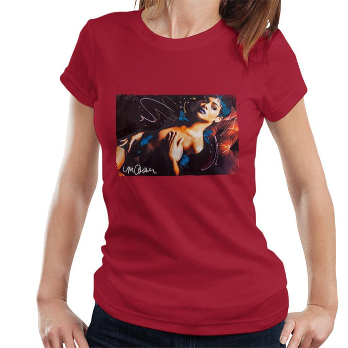 Sidney Maurer Original Portrait Of Rihanna White Womens T-Shirt - Womens T-Shirt