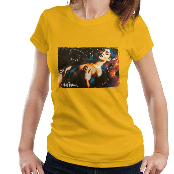 Sidney Maurer Original Portrait Of Rihanna White Womens T-Shirt - Womens T-Shirt