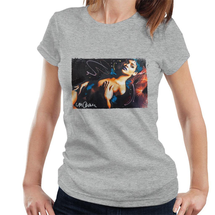 Sidney Maurer Original Portrait Of Rihanna White Womens T-Shirt - Womens T-Shirt