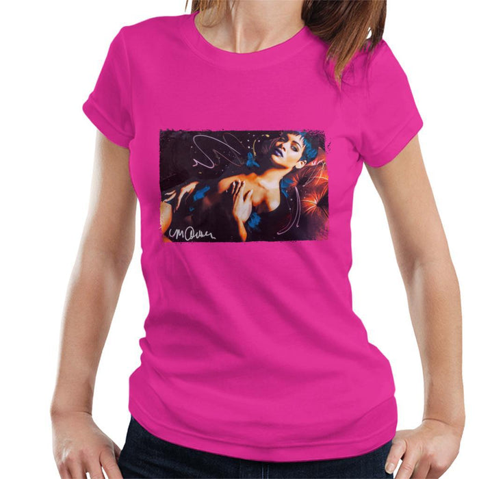 Sidney Maurer Original Portrait Of Rihanna White Womens T-Shirt - Womens T-Shirt