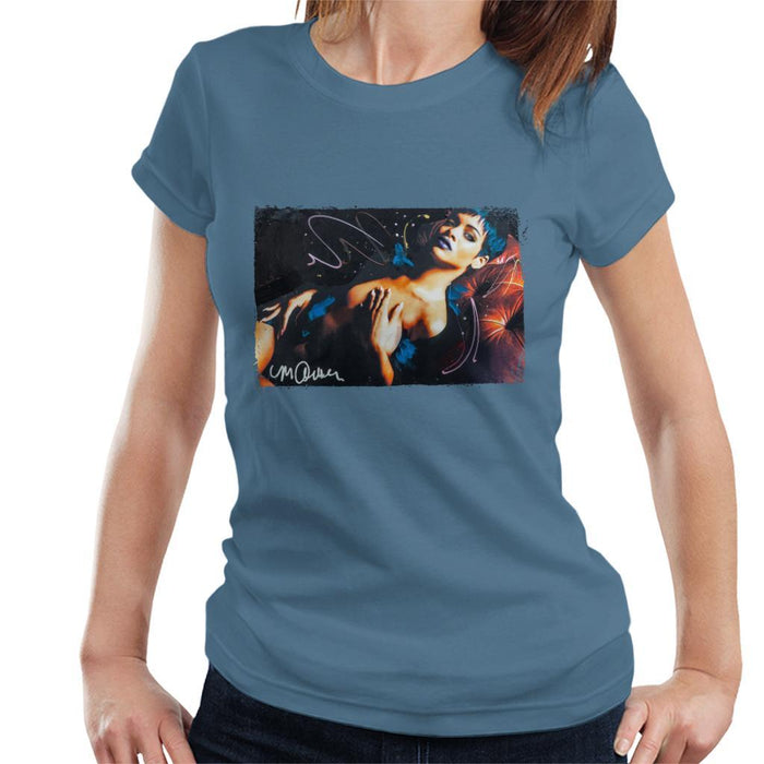 Sidney Maurer Original Portrait Of Rihanna White Womens T-Shirt - Womens T-Shirt
