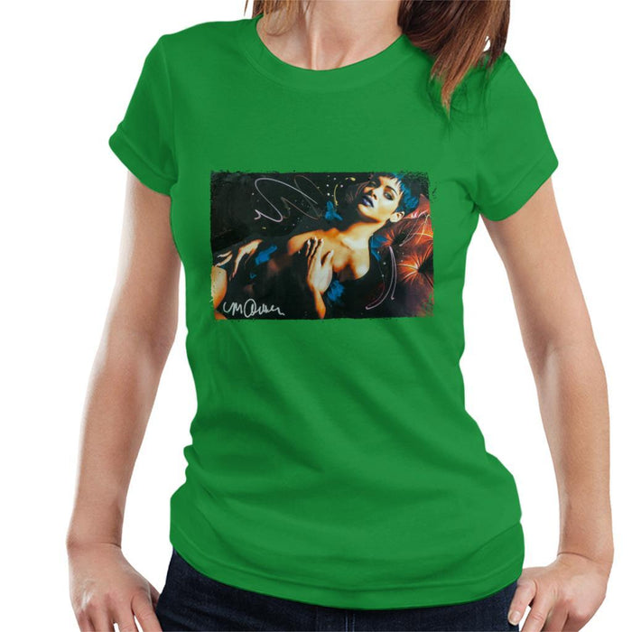 Sidney Maurer Original Portrait Of Rihanna White Womens T-Shirt - Womens T-Shirt