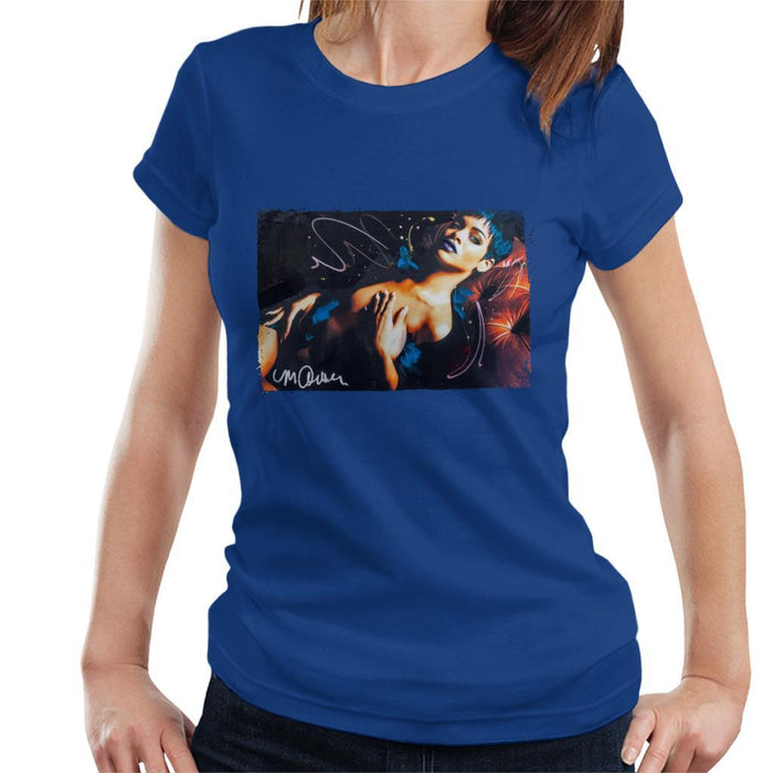 Sidney Maurer Original Portrait Of Rihanna White Womens T-Shirt - Womens T-Shirt