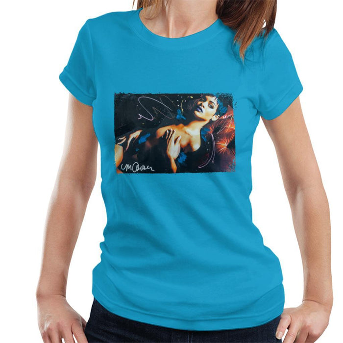Sidney Maurer Original Portrait Of Rihanna White Womens T-Shirt - Womens T-Shirt