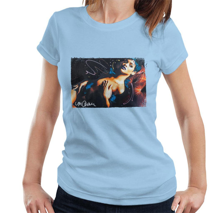 Sidney Maurer Original Portrait Of Rihanna White Womens T-Shirt - Womens T-Shirt