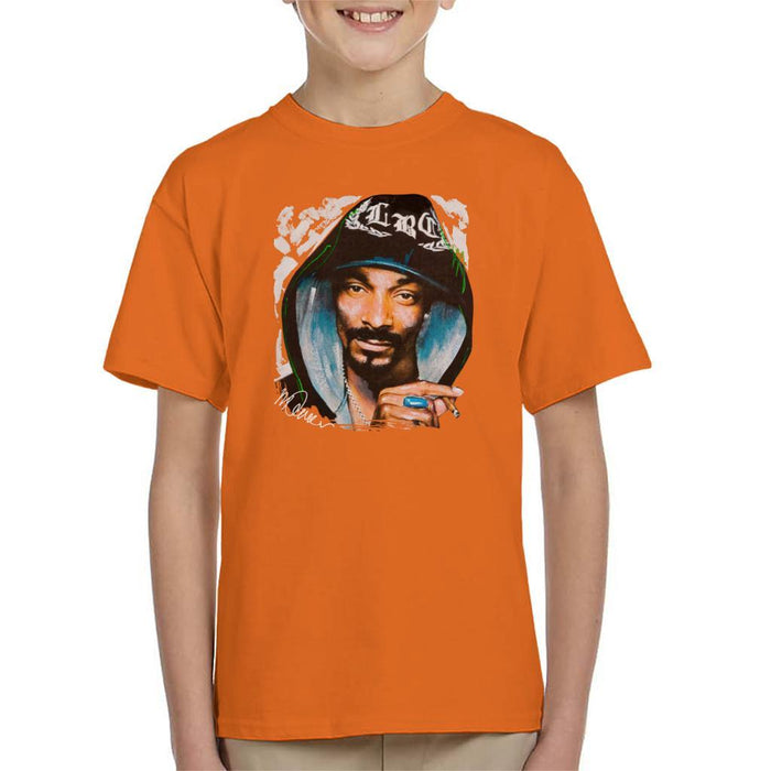 Sidney Maurer Original Portrait Of Snoop Dogg Smoking Kids T-Shirt - Kids Boys T-Shirt