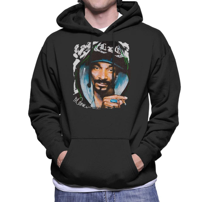 Sidney Maurer Original Portrait Of Snoop Dogg Smoking Mens Hooded Sweatshirt - Mens Hooded Sweatshirt