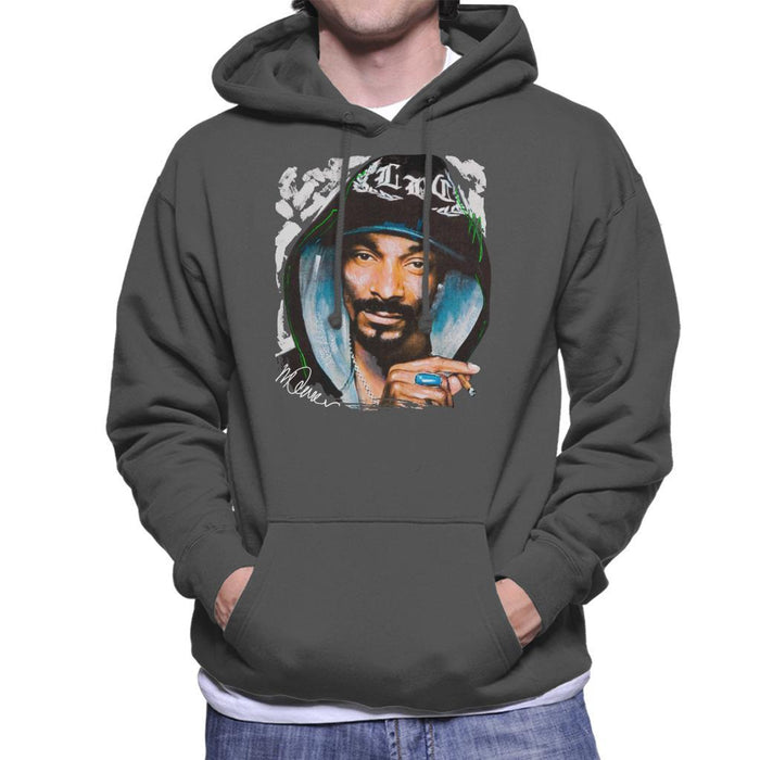 Sidney Maurer Original Portrait Of Snoop Dogg Smoking Mens Hooded Sweatshirt - Mens Hooded Sweatshirt