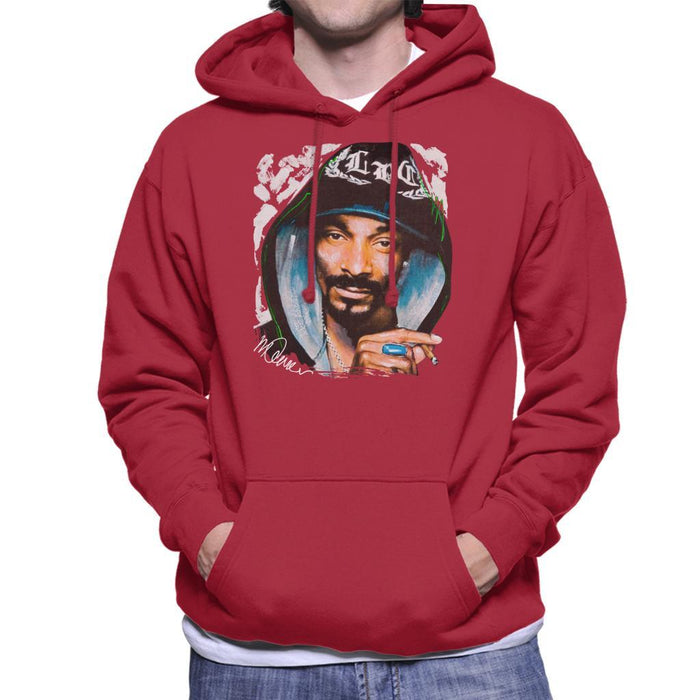 Sidney Maurer Original Portrait Of Snoop Dogg Smoking Mens Hooded Sweatshirt - Mens Hooded Sweatshirt