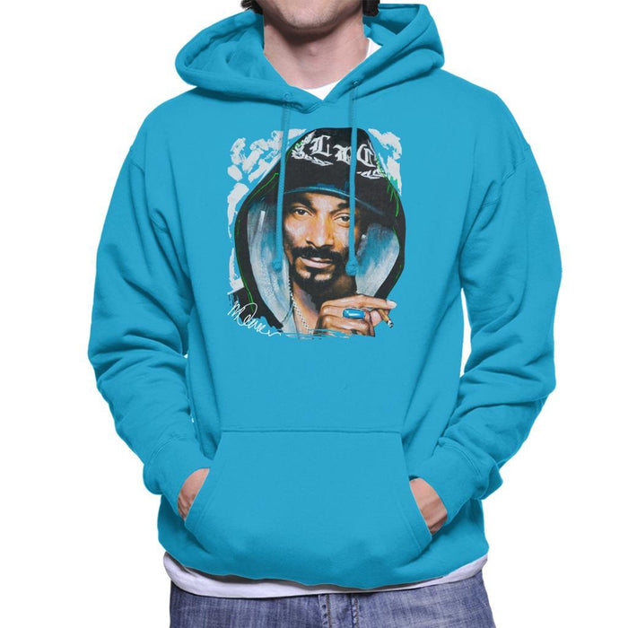 Sidney Maurer Original Portrait Of Snoop Dogg Smoking Mens Hooded Sweatshirt - Mens Hooded Sweatshirt