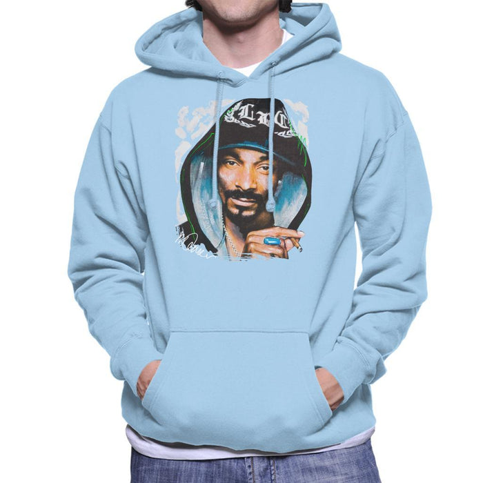 Sidney Maurer Original Portrait Of Snoop Dogg Smoking Mens Hooded Sweatshirt - Mens Hooded Sweatshirt
