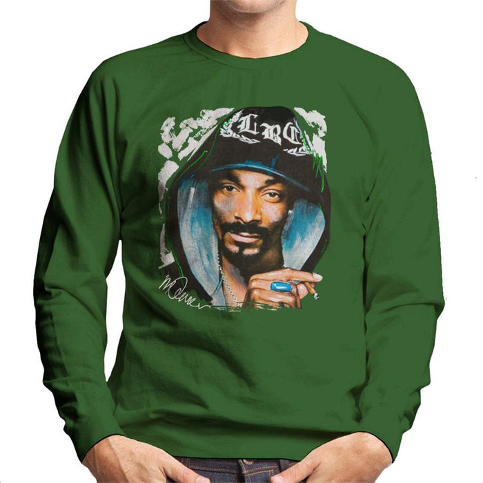 Sidney Maurer Original Portrait Of Snoop Dogg Smoking Mens Sweatshirt - Mens Sweatshirt
