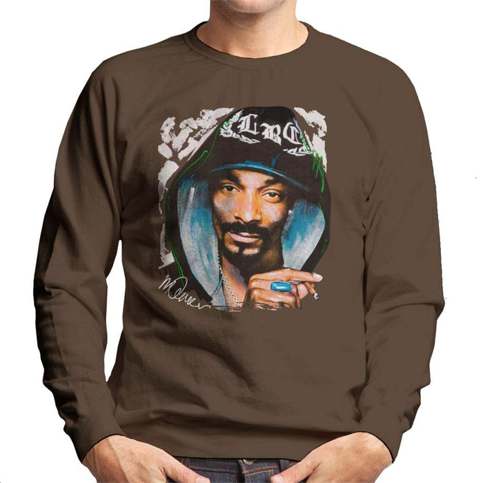 Sidney Maurer Original Portrait Of Snoop Dogg Smoking Mens Sweatshirt - Mens Sweatshirt