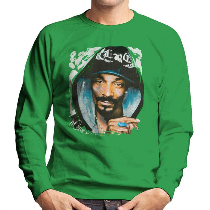 Sidney Maurer Original Portrait Of Snoop Dogg Smoking Mens Sweatshirt - Mens Sweatshirt