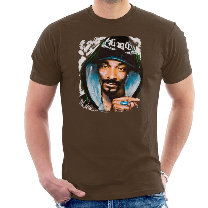 Sidney Maurer Original Portrait Of Snoop Dogg Smoking Mens T-Shirt - Mens T-Shirt