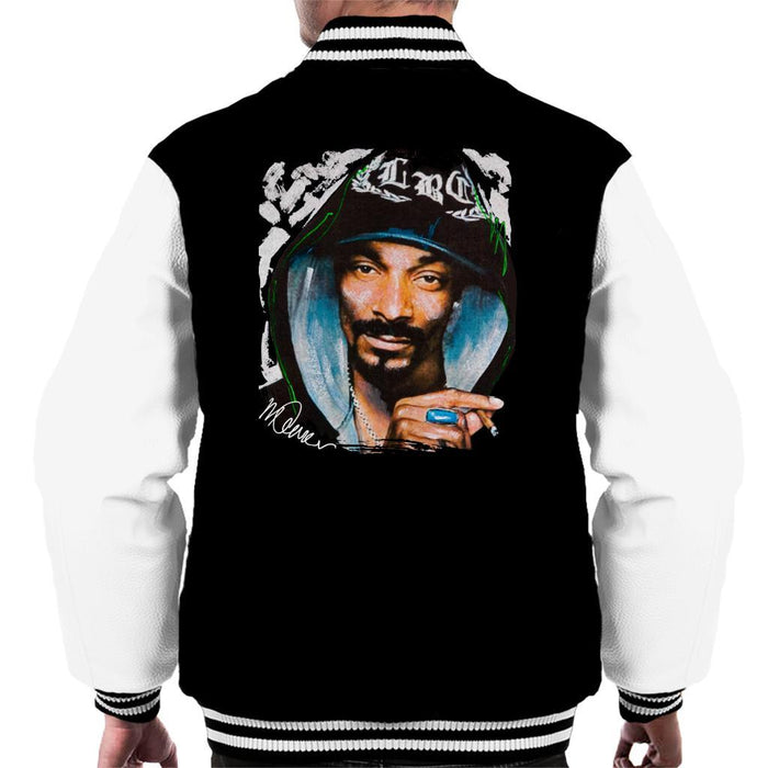 Sidney Maurer Original Portrait Of Snoop Dogg Smoking Mens Varsity Jacket - Mens Varsity Jacket