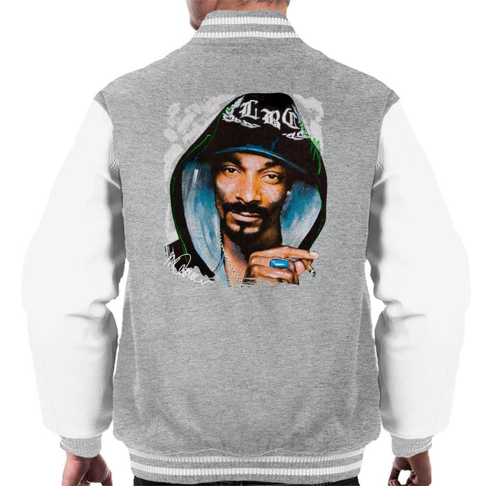 Sidney Maurer Original Portrait Of Snoop Dogg Smoking Mens Varsity Jacket - Mens Varsity Jacket