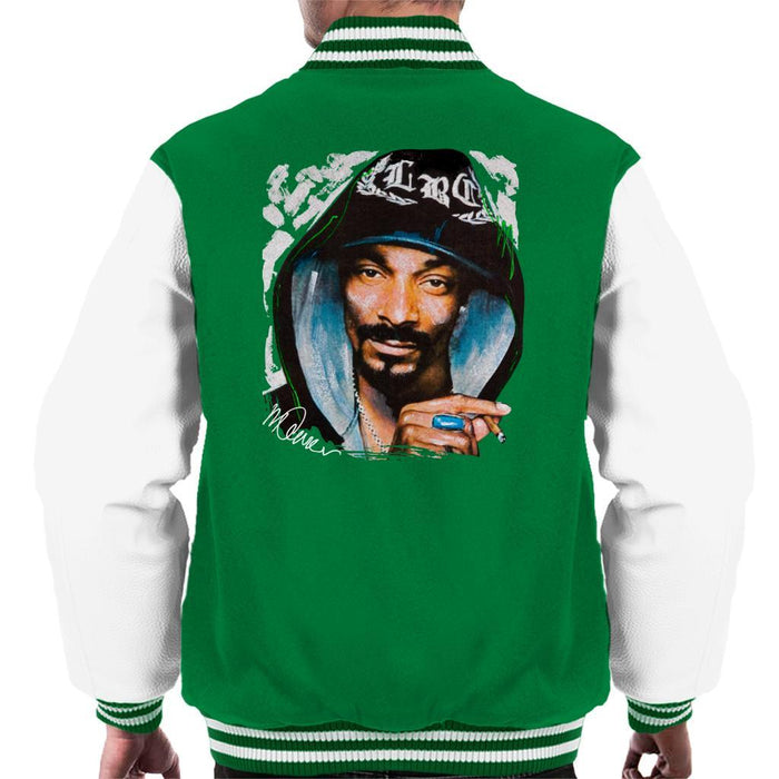 Sidney Maurer Original Portrait Of Snoop Dogg Smoking Mens Varsity Jacket - Mens Varsity Jacket