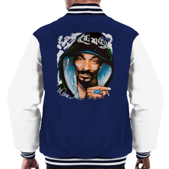 Sidney Maurer Original Portrait Of Snoop Dogg Smoking Mens Varsity Jacket - Mens Varsity Jacket