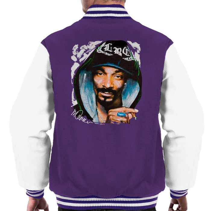 Sidney Maurer Original Portrait Of Snoop Dogg Smoking Mens Varsity Jacket - Mens Varsity Jacket