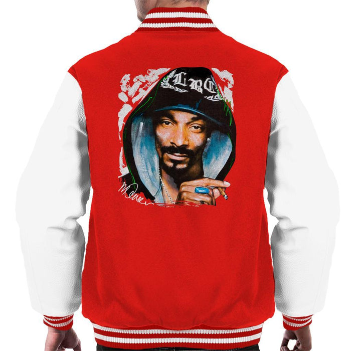 Sidney Maurer Original Portrait Of Snoop Dogg Smoking Mens Varsity Jacket - Mens Varsity Jacket
