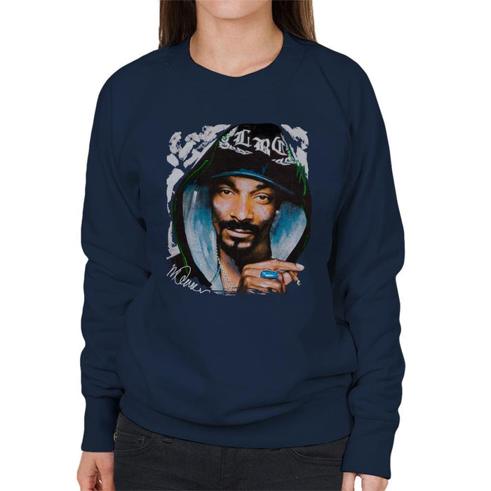 Sidney Maurer Original Portrait Of Snoop Dogg Smoking Womens Sweatshirt - Womens Sweatshirt
