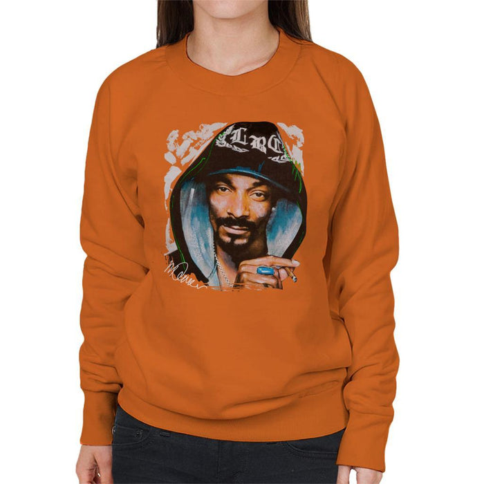 Sidney Maurer Original Portrait Of Snoop Dogg Smoking Womens Sweatshirt - Womens Sweatshirt