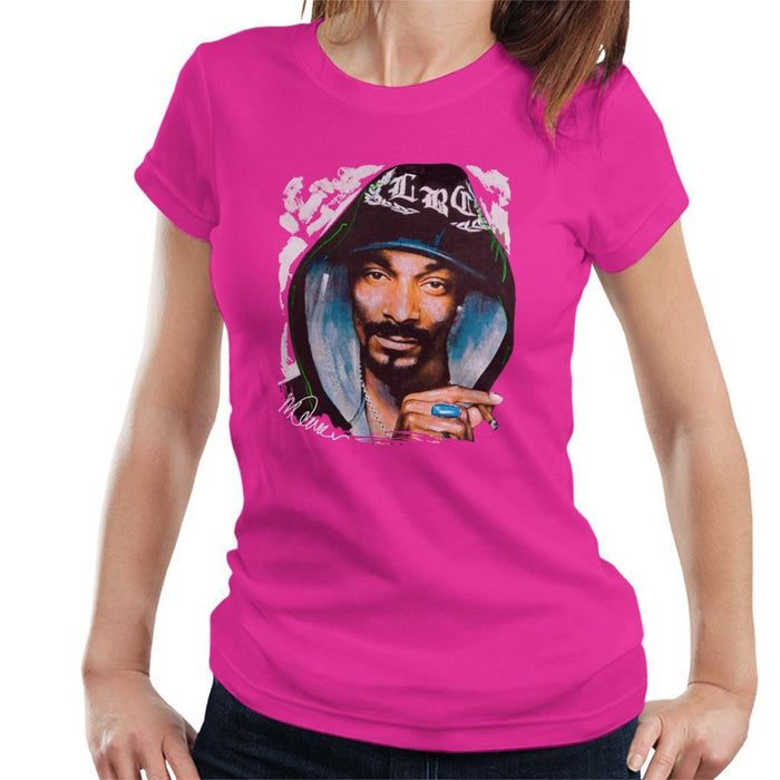 Sidney Maurer Original Portrait Of Snoop Dogg Smoking Womens T-Shirt - Womens T-Shirt