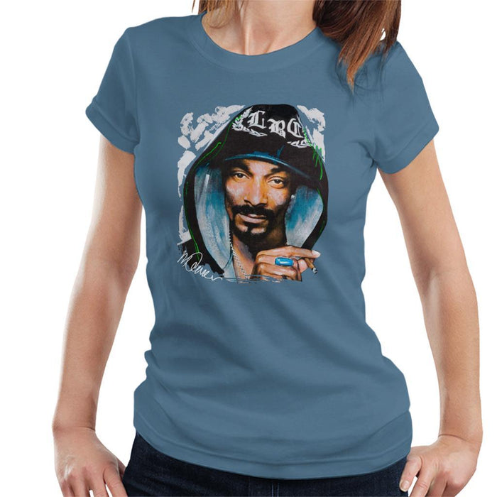 Sidney Maurer Original Portrait Of Snoop Dogg Smoking Womens T-Shirt - Womens T-Shirt