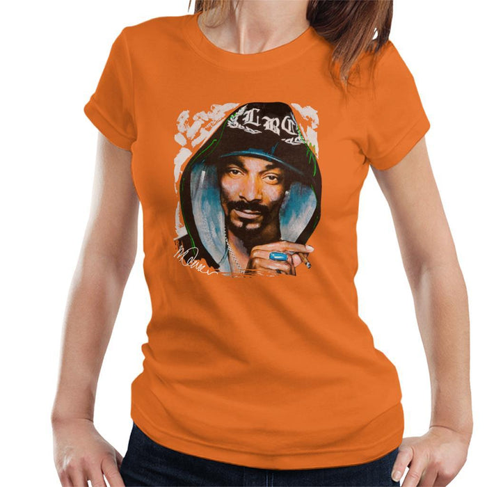 Sidney Maurer Original Portrait Of Snoop Dogg Smoking Womens T-Shirt - Womens T-Shirt
