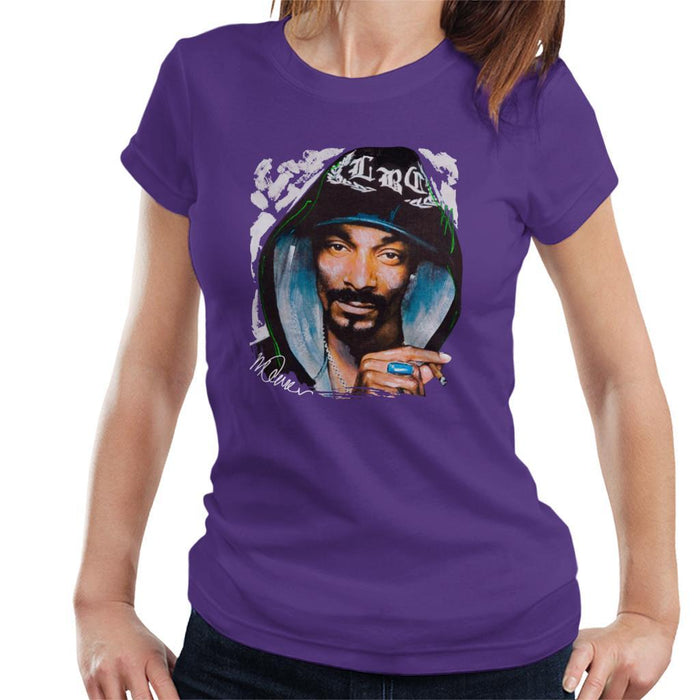 Sidney Maurer Original Portrait Of Snoop Dogg Smoking Womens T-Shirt - Womens T-Shirt