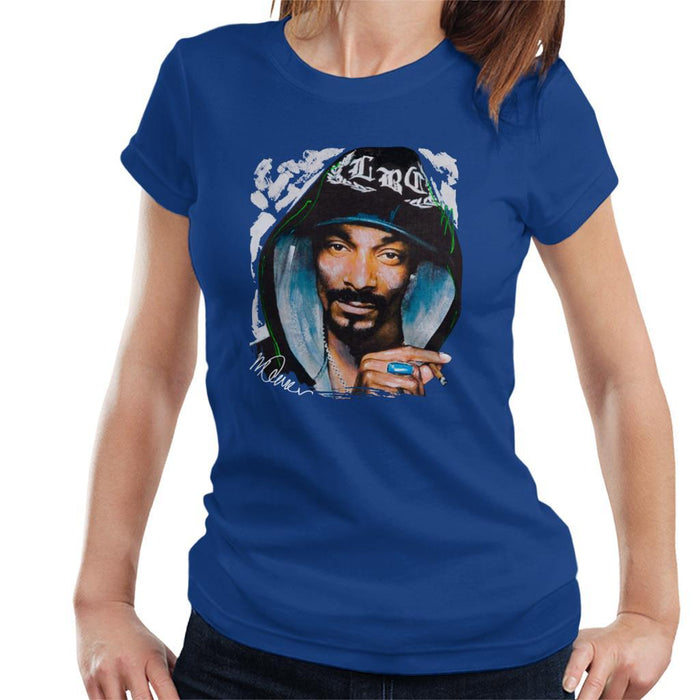 Sidney Maurer Original Portrait Of Snoop Dogg Smoking Womens T-Shirt - Womens T-Shirt