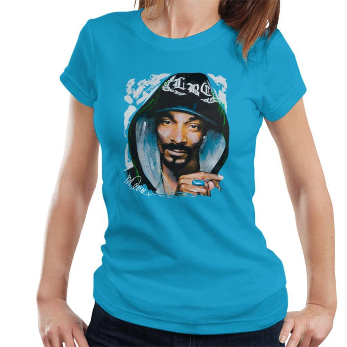 Sidney Maurer Original Portrait Of Snoop Dogg Smoking Womens T-Shirt - Womens T-Shirt