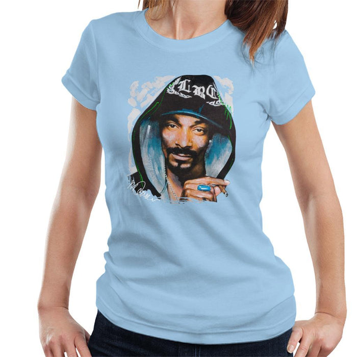 Sidney Maurer Original Portrait Of Snoop Dogg Smoking Womens T-Shirt - Womens T-Shirt
