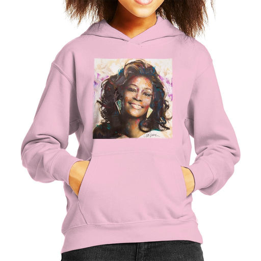 Sidney Maurer Original Portrait Of Whitney Houston Triangle Earrings Kids Hooded Sweatshirt - Kids Boys Hooded Sweatshirt