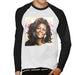 Sidney Maurer Original Portrait Of Whitney Houston Triangle Earrings Mens Baseball Long Sleeved T-Shirt - Mens Baseball Long Sleeved T-Shirt