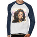 Sidney Maurer Original Portrait Of Whitney Houston Triangle Earrings Mens Baseball Long Sleeved T-Shirt - Mens Baseball Long Sleeved T-Shirt