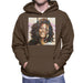 Sidney Maurer Original Portrait Of Whitney Houston Triangle Earrings Mens Hooded Sweatshirt - Mens Hooded Sweatshirt