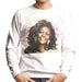 Sidney Maurer Original Portrait Of Whitney Houston Triangle Earrings Mens Sweatshirt - Mens Sweatshirt