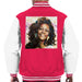 Sidney Maurer Original Portrait Of Whitney Houston Triangle Earrings Mens Varsity Jacket - Mens Varsity Jacket