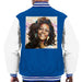 Sidney Maurer Original Portrait Of Whitney Houston Triangle Earrings Mens Varsity Jacket - Small / Royal/White - Mens Varsity Jacket