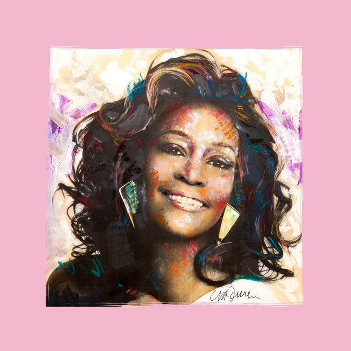 Sidney Maurer Original Portrait Of Whitney Houston Triangle Earrings Mens Vest - Mens Vest