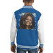 Sidney Maurer Original Portrait Of Whitney Houston White Kids Varsity Jacket - X-Small (3-4 yrs) / Royal/White - Kids Boys Varsity Jacket