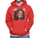 Sidney Maurer Original Portrait Of Whitney Houston White Mens Hooded Sweatshirt - Mens Hooded Sweatshirt