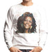 Sidney Maurer Original Portrait Of Whitney Houston White Mens Sweatshirt - Mens Sweatshirt