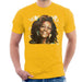 Sidney Maurer Original Portrait Of Whitney Houston White Mens T-Shirt - Small / Gold - Mens T-Shirt